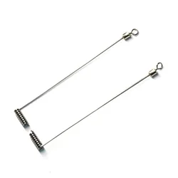 10Pcs/Lot 8/10/15/20/25cm Stainless Steel L-Shape Balance Rolling Swivel Connector Fishing Tackle Tool Pesca Fishing Accessories
