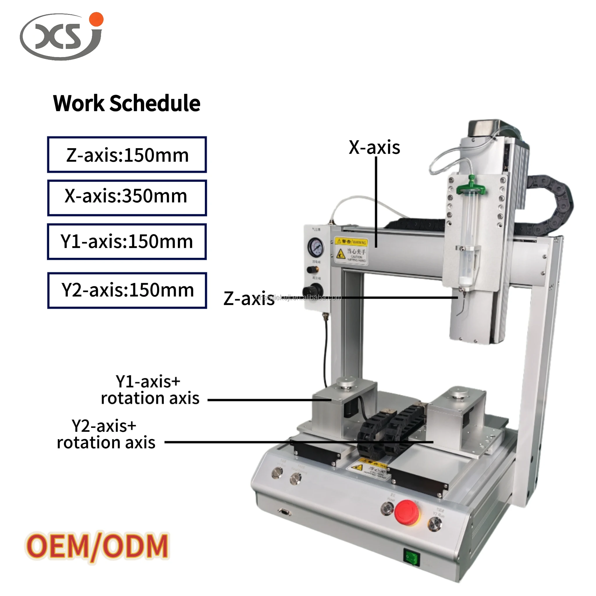 Dual Y-Axis Electric Rotating Fully Automatic Dispensing Machine Gear Engine Core Case Plastic High Accuracy Productivity