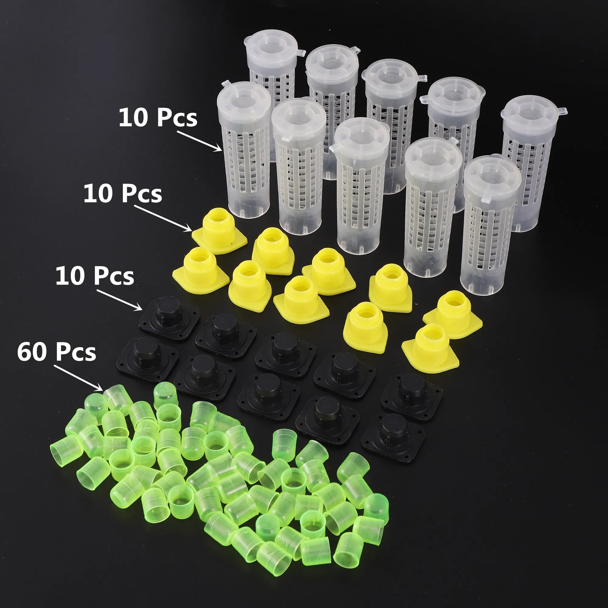 King Queen Rearing System Plastic Bee Beekeeping Catcher Box Cell Cups Cage Complete Kit Apiculture  Bees Tools Cages