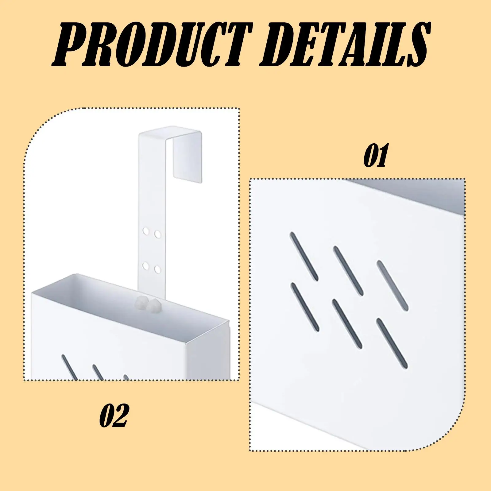 حامل تنظيف خزان المرحاض من الفولاذ المقاوم للصدأ، تركيب سريع مع خطاف قابل للتعديل، حافة وعاء المرحاض #5
