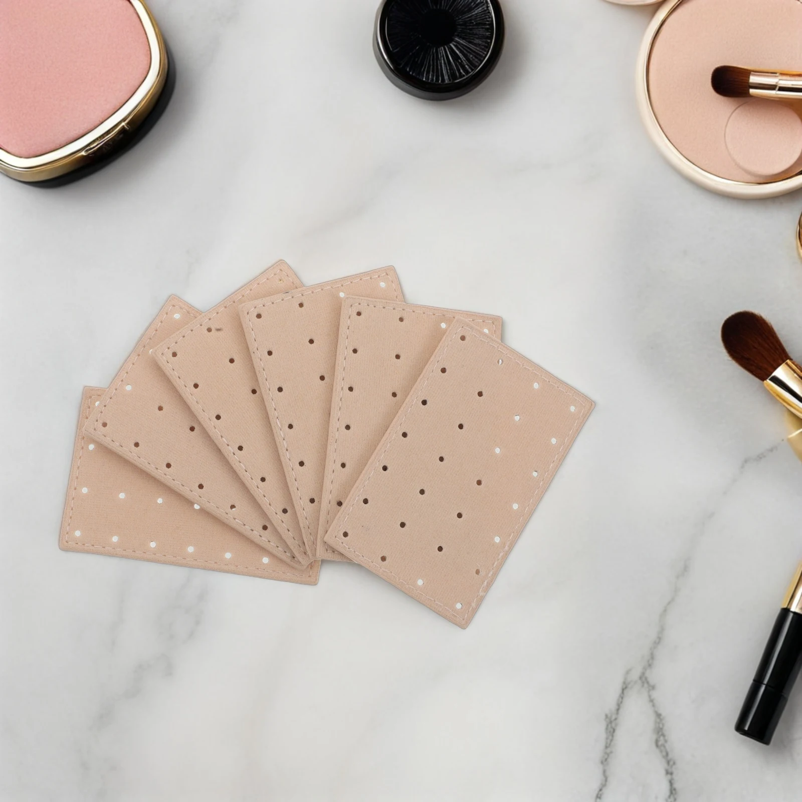 6 قطعة الأذن مسمار التخزين المنظم الوسادة المحمولة مجوهرات عرض لوحة للمنزل السفر القرط حامل مجلس قرط الاذن المرصع العرض #5