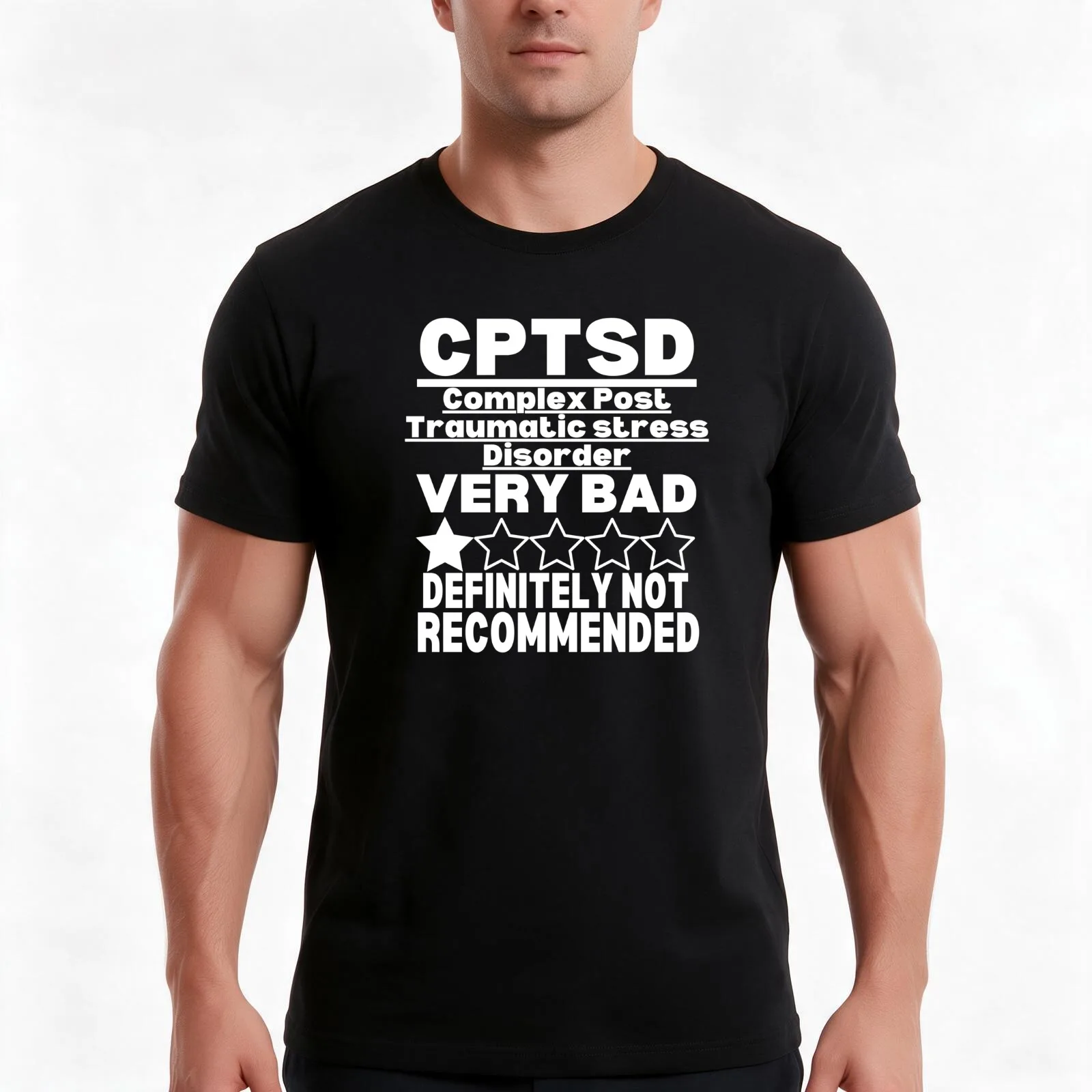 CPTSD warrior, Complex post-traumatic stress disorder awareness, c-ptsd support T-Shirt, Summer Casual Cotton Tee, 100% Cotton