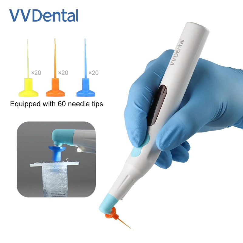 

VVDental Root Canal Activator Sonic Endodontic Irrigator w/ 60pcs Tips & Display Screen for teeth Cleaning Irrigating Dentistry