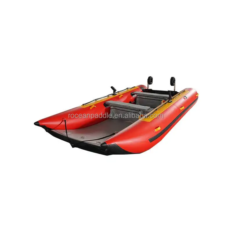 

Factory Price Lightweight Portable Inflatable Mini Air Cat Inflatable Catamaran 13' For Fishing
