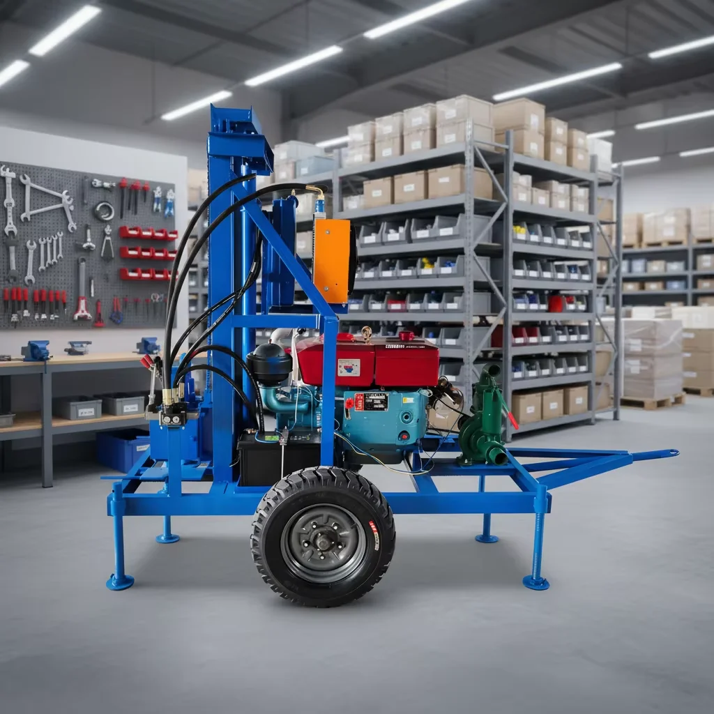 

Многофункциональная малогабаритная буровая установка для водозаборных скважин и геологических исследований, подходит для профессиональных и частных проектов