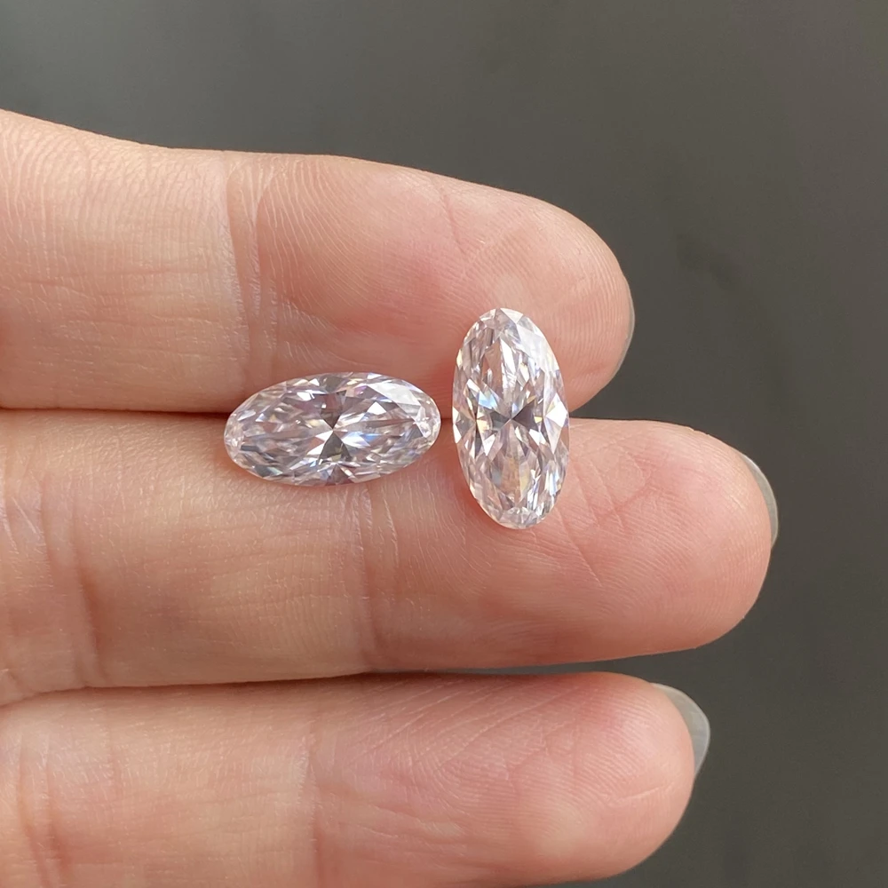 Meisidian-GEMA de diamante moissanita, 7x13,5mm, 3 quilates, corte ovalado suelto D VVS