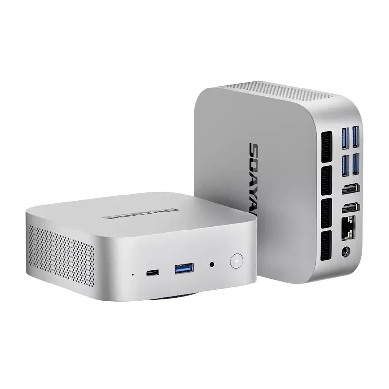 BOLRZO 2026 Ryzen 5 6600H Gaming Mini PC 12GB 16GB LPDDR5 RAM High Speed M.2 NVMe SSD Three Screen Display Windows 11