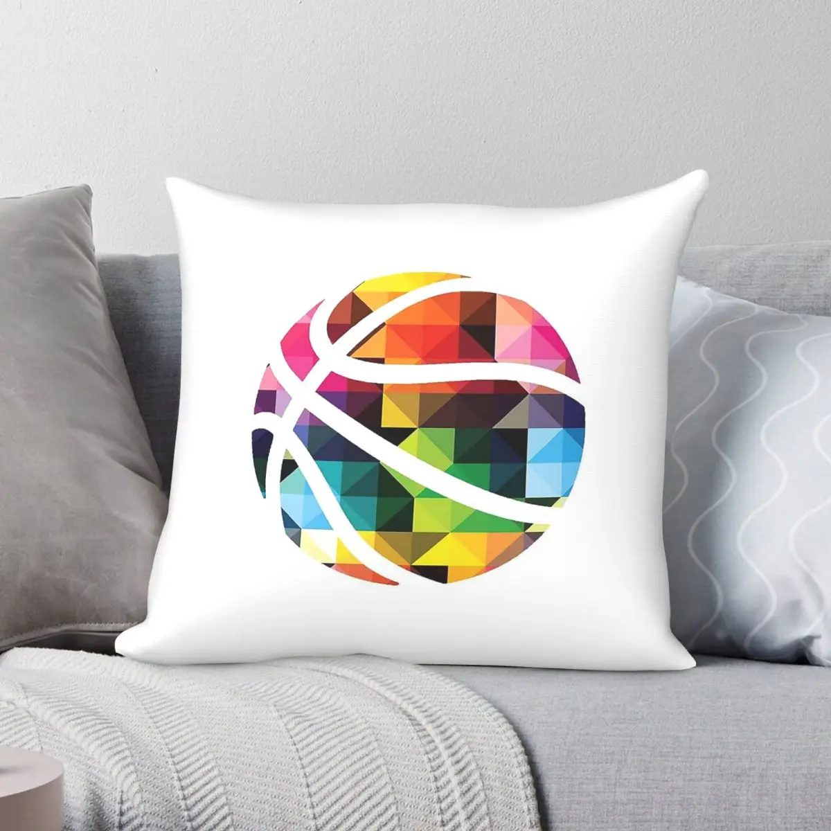 Basketball Sport Pillowcase Polyester Linen Velvet Creative Zip Decorative Throw Pillow Case Sofa Cushion Cover