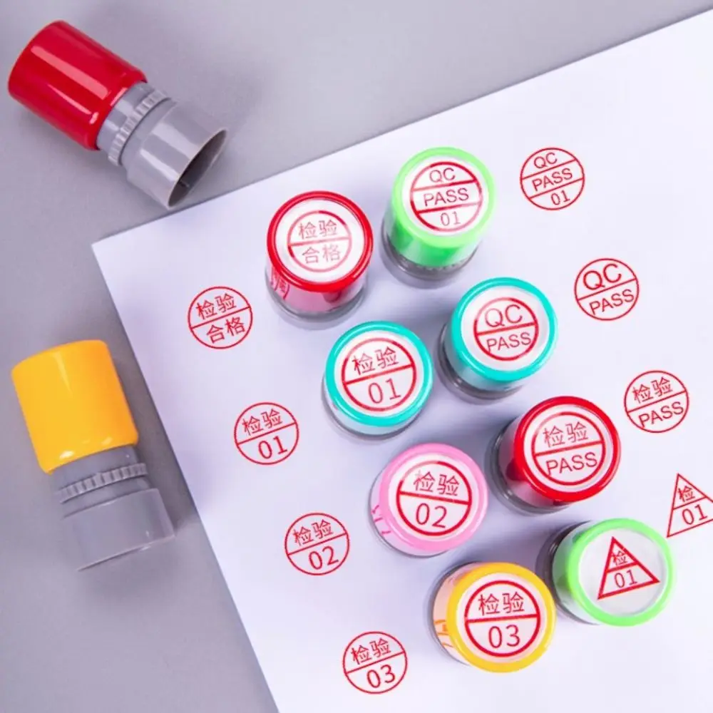 Kieszonkowy samonakraplający stempel kontrolny QA QC oszczędzający czas, grawerowany stempel jakości PASS FQC OQC stempel kontroli jakości magazyn
