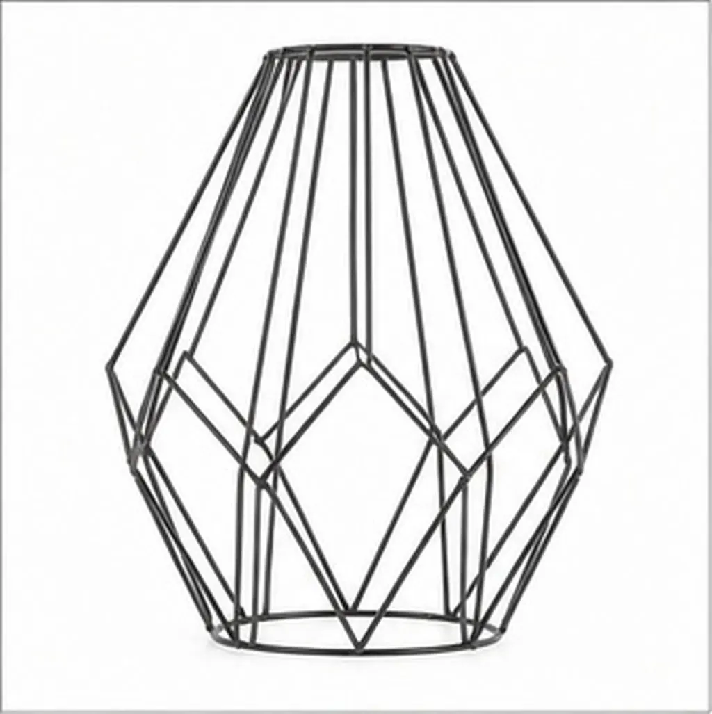 Metal Cage Pendant Lights Black Lampshade Hanging Lantern Shade for Dining Room Living Room Cafe Decorative Vintage Lamp Holder
