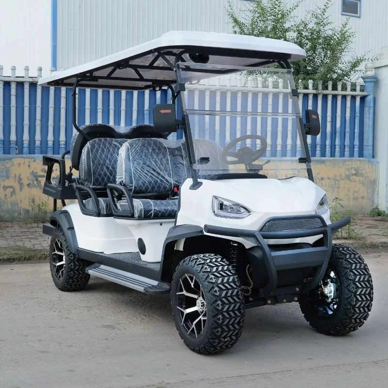 

Electric Golf Cart with 6 Seats Chinese Mini Street Legal 4+2 Seater Golf Buggy Car USA Sale