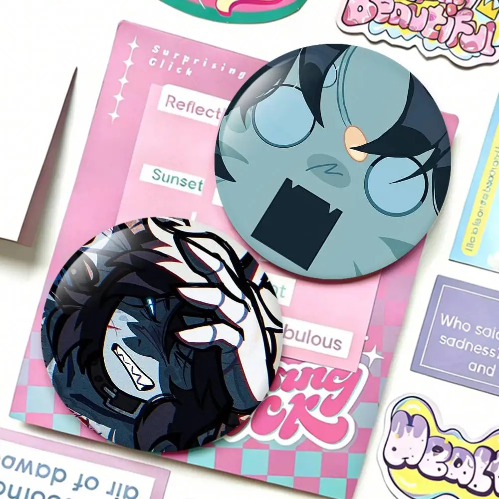 P-Pressure S-Sebastian Solace Badges 25 32 44 58 75 mm Round Fans Collect Friends Gifts Brooch Souvenir