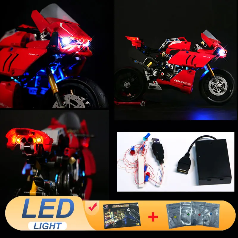 

Комплект светодиодных фонарей для LEGO 42107 Ducati Panigale V4 R, совместимая с лампой 10272, подарок (не включает строительные блоки, наборы кирпичей, модель)