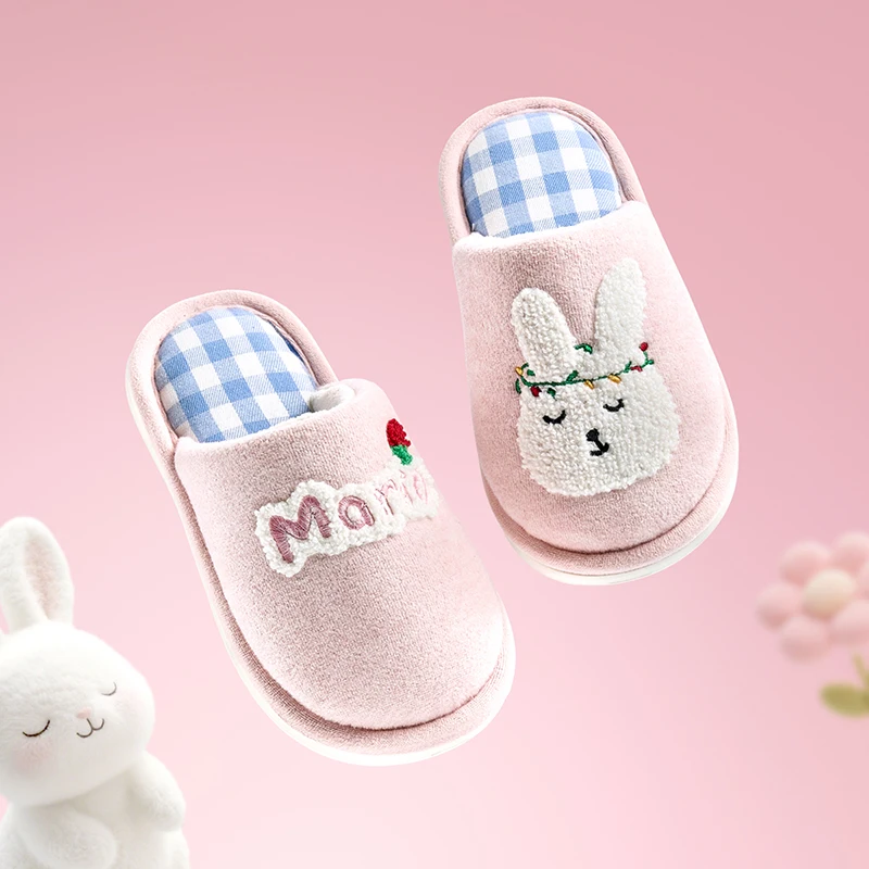 Cheerful Mario Winter Children 's cotton slippers Cartoon Cute Indoor Boys' and Girls' slippers