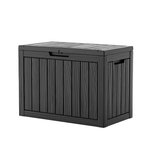 45Gallon Waterproof Outdoor Storage Box,Resin Deck Box,Lockable Outside Storage Box Container for Patio Furniure