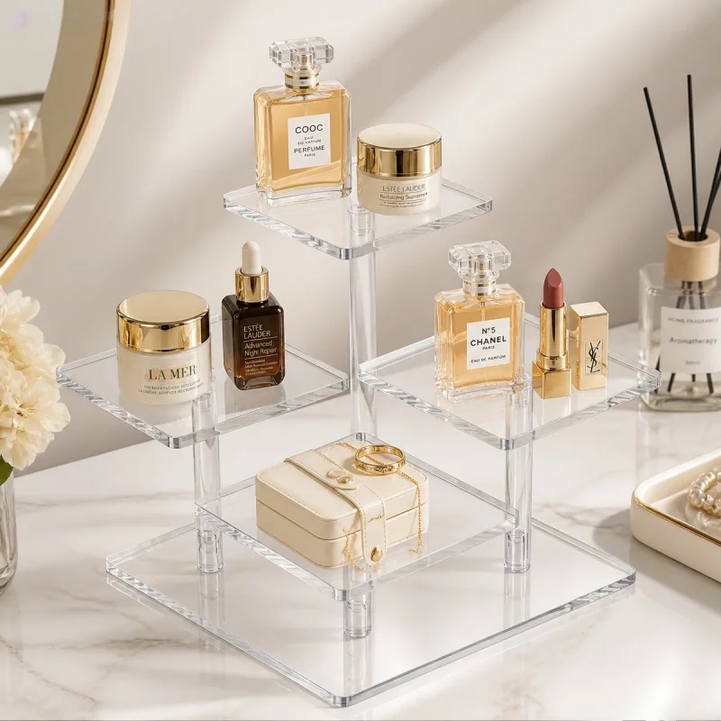 High Transparency Acrylic Display Rack for Jewelry and Cosmetics