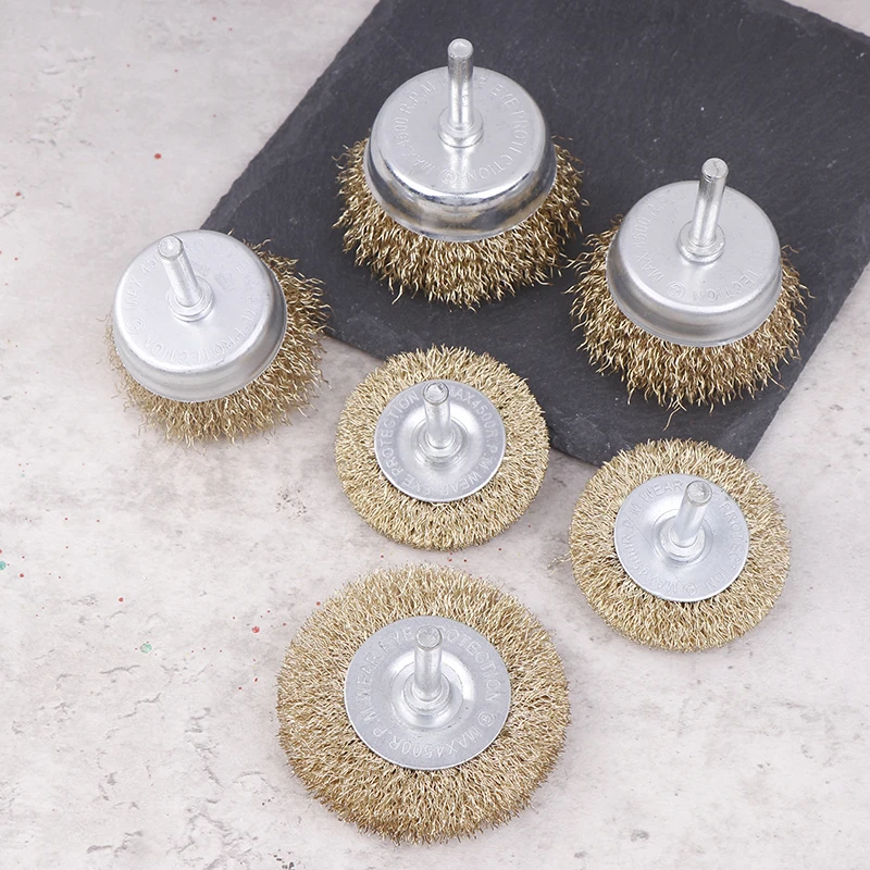 3/5Pcs Pen Type Steel Wire Brush Set Electric Drill Steel Wire Wheel With Rod Polish ＆ Rust Removal Electric Drill Tool