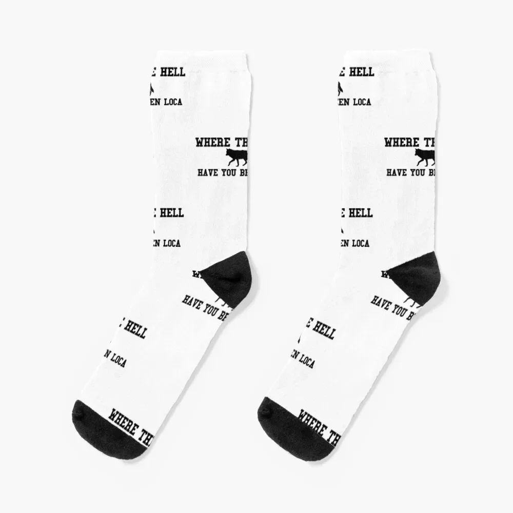 

Where The Hell Have You Been Loca Twilight Socks hiphop heated Antiskid soccer luxury Socks Women Men's