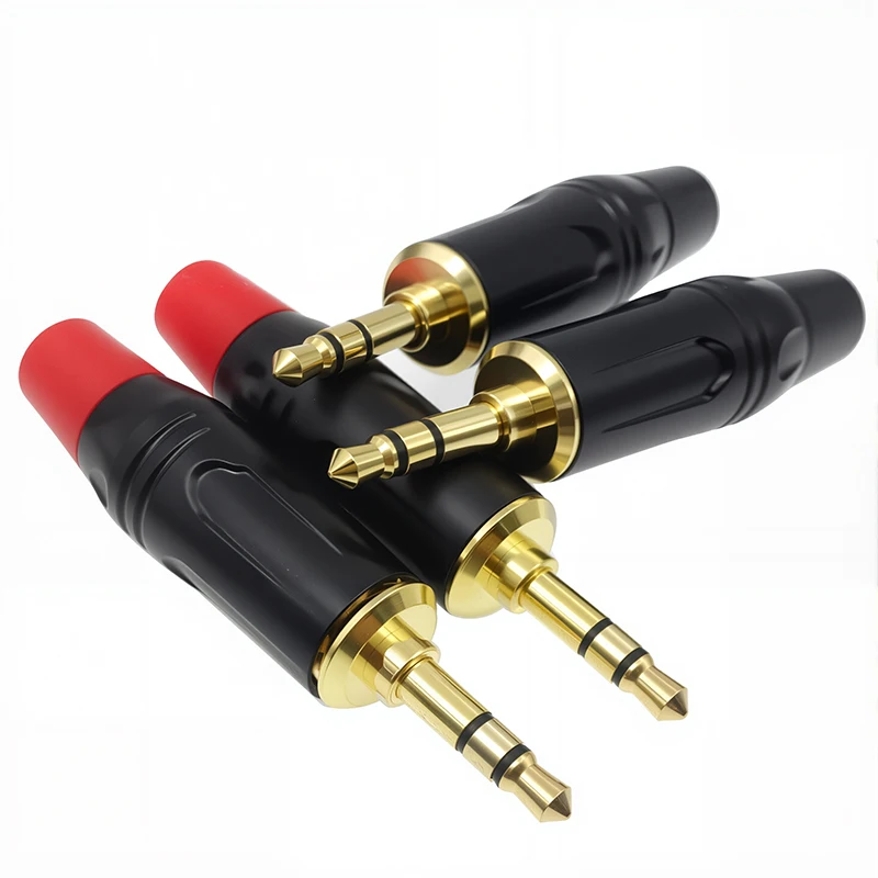 3.5MM 3 Poles Stereo Male Audio Plug Gold Plated Soldering 3 Pins 3.5MM Stereo Plug DIY Headphone Connector