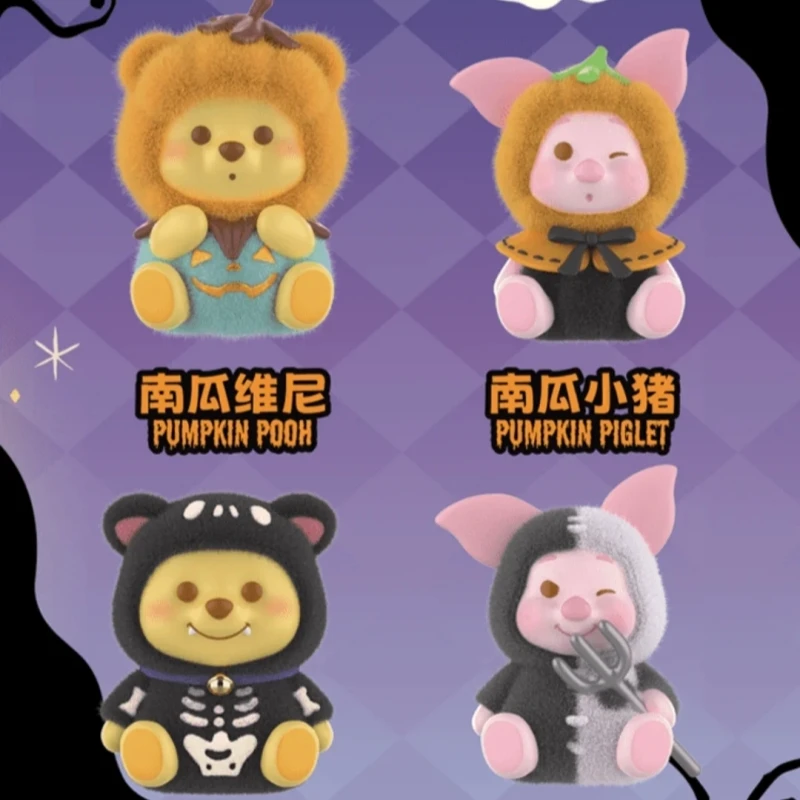 

Аутентичная винни-Пух, Хэллоуин, жуткая ночь, серия, слепая коробка, модная флокированная фигурка, милая декоративная загадочная коробка