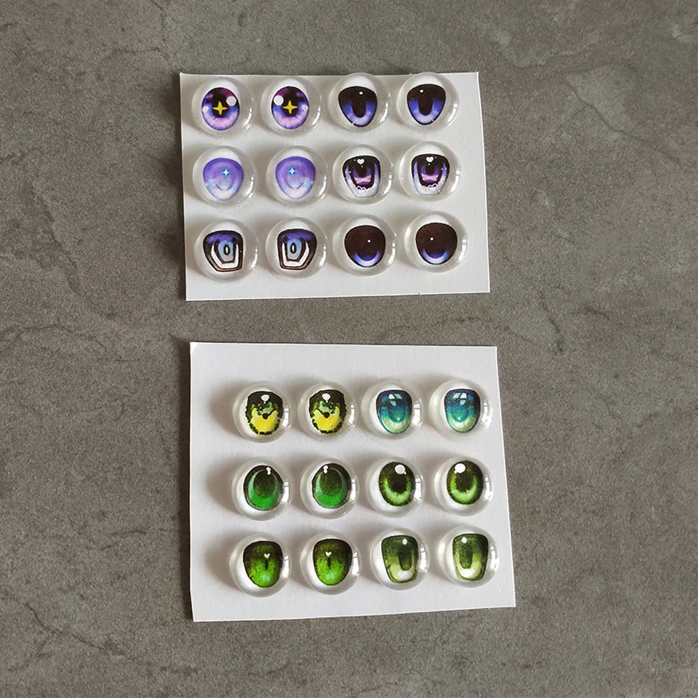 6 Pairs Doll's Eyes 10/12/14/16/18/20mm for 1/3 1/4 1/6 Bjd Doll Ob11 Glass Anime Eyeball Girl Toys Dress Up Doll Accessories