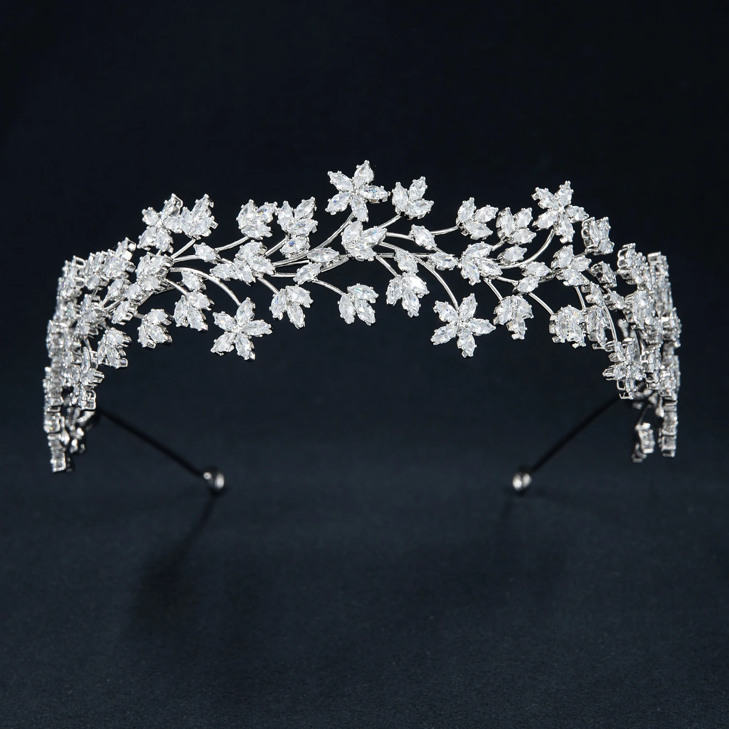 

Cubic Zirconia Hairband for Wedding,Crystals Bride Soft Headband Women's Hair Accessories