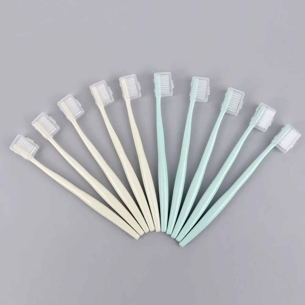 

Зубная щетка Macaron с мягкой щетиной из бамбукового угля, бережная для десен, глубокая очистка, минималистичный дизайн, для ежедневного ухода за полостью рта взрослых, для домашнего использования.