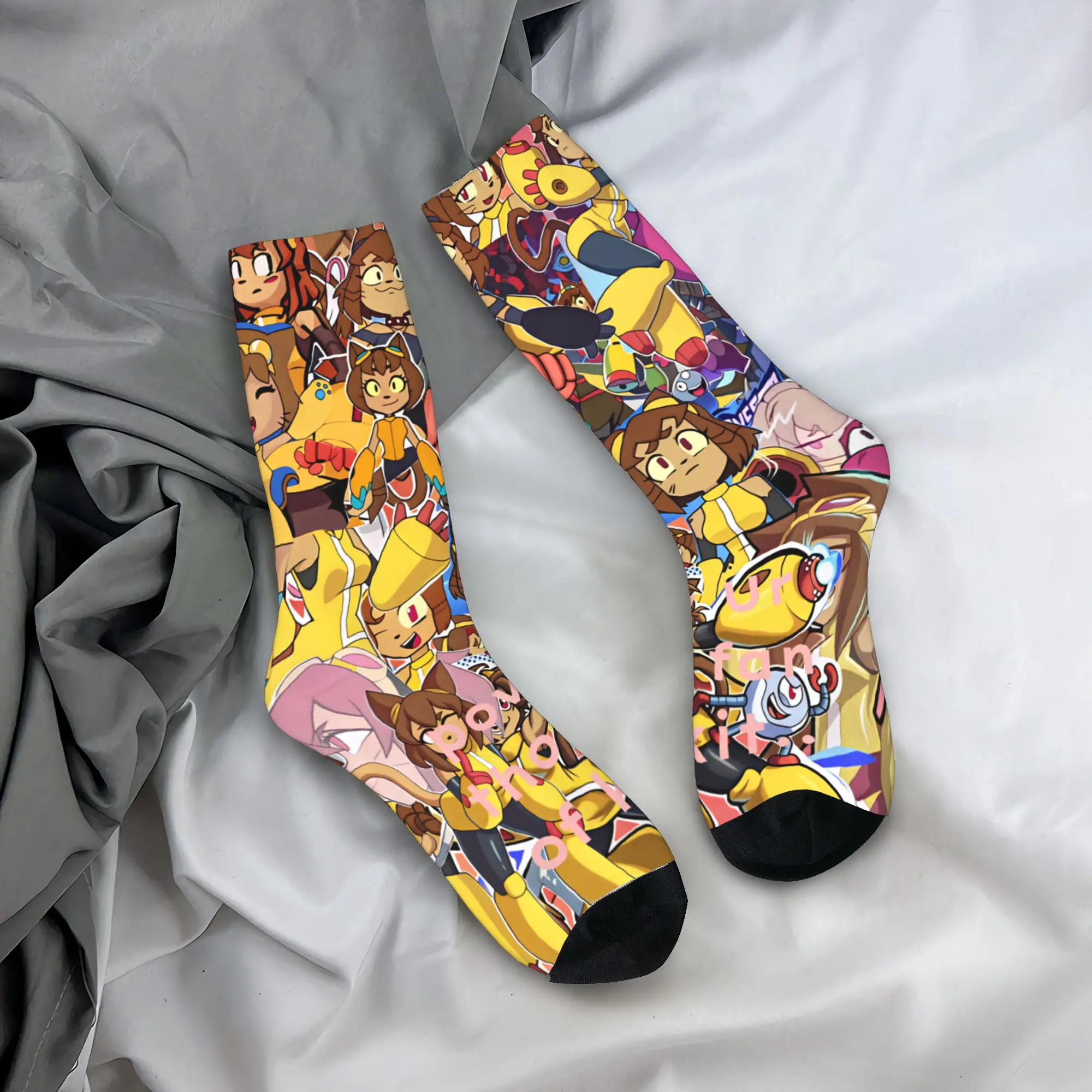 Men Socks Shadow Milk Cookie Run Kingdom Stockings Winter Gothic High Quality Socks Graphic Climbing Non-Slip Socks