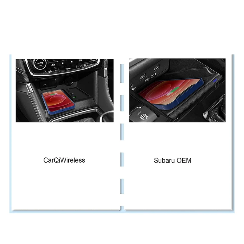 

10W Car Mat Center Console Storage Box Wireless Charger For Subaru Forester 2019-2022 Wireless Charging Pad Parts