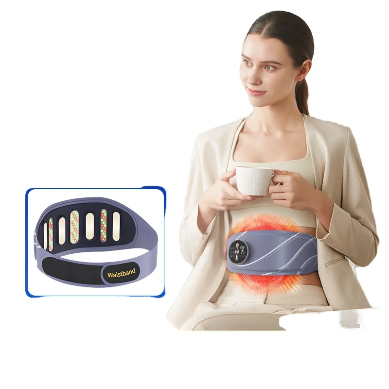 EMS Waist Massager Abdominal Fat Burning Fitness Instrument Lazy Fat Thin Belly Pulse Sweat Massage Belt 0.5h