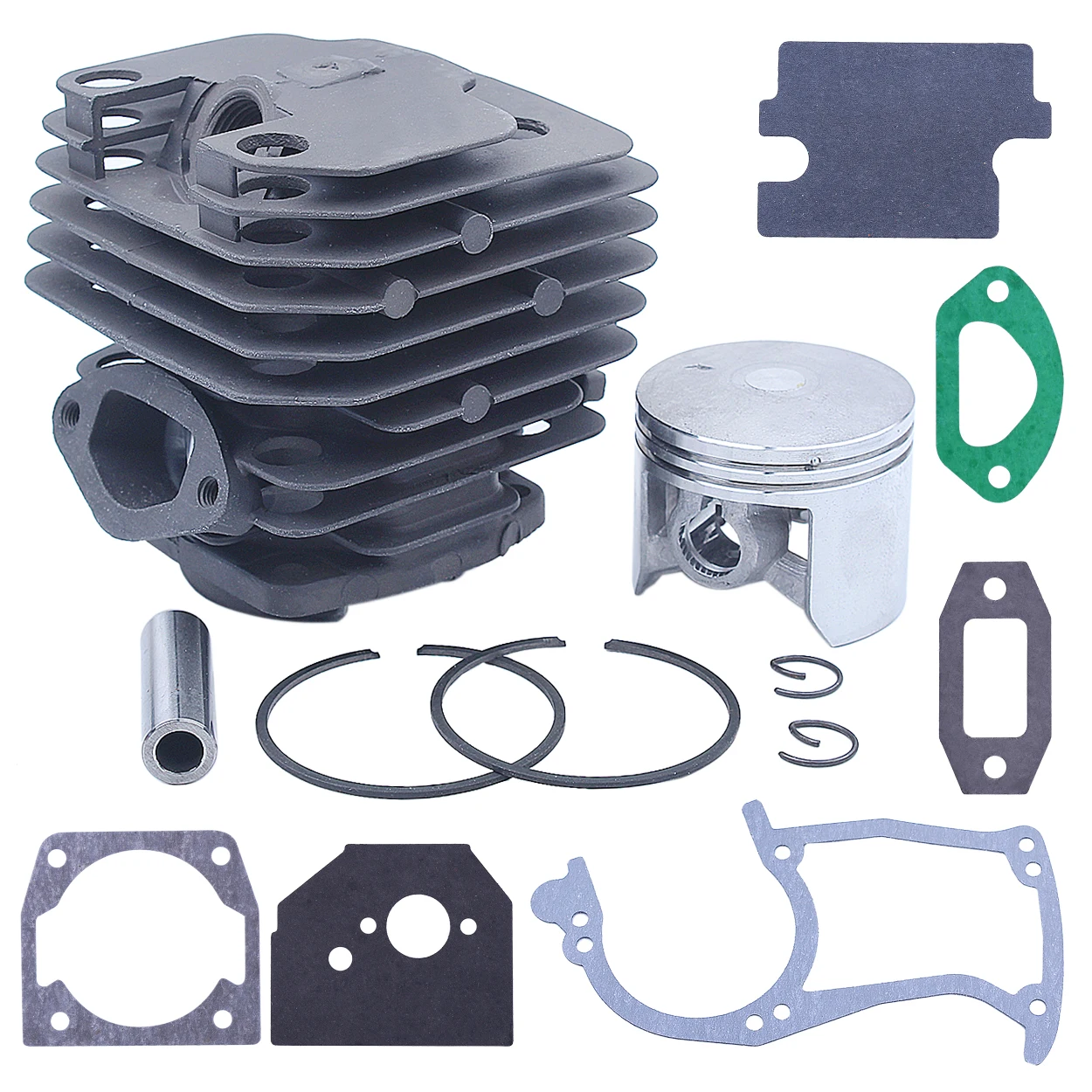 45mm Cylinder Piston Kit Carburetor Gasket Set For Chinese Chainsaw 4500 5200 5800 45cc 52cc 58cc Petrol Chainsaw