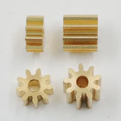 92A 0.6M Brass Pinion 0.6 Modulus 9 Teeth Holes 1.98mm Tooth Thickness 6mm Copper Gear Small Modulus Gears