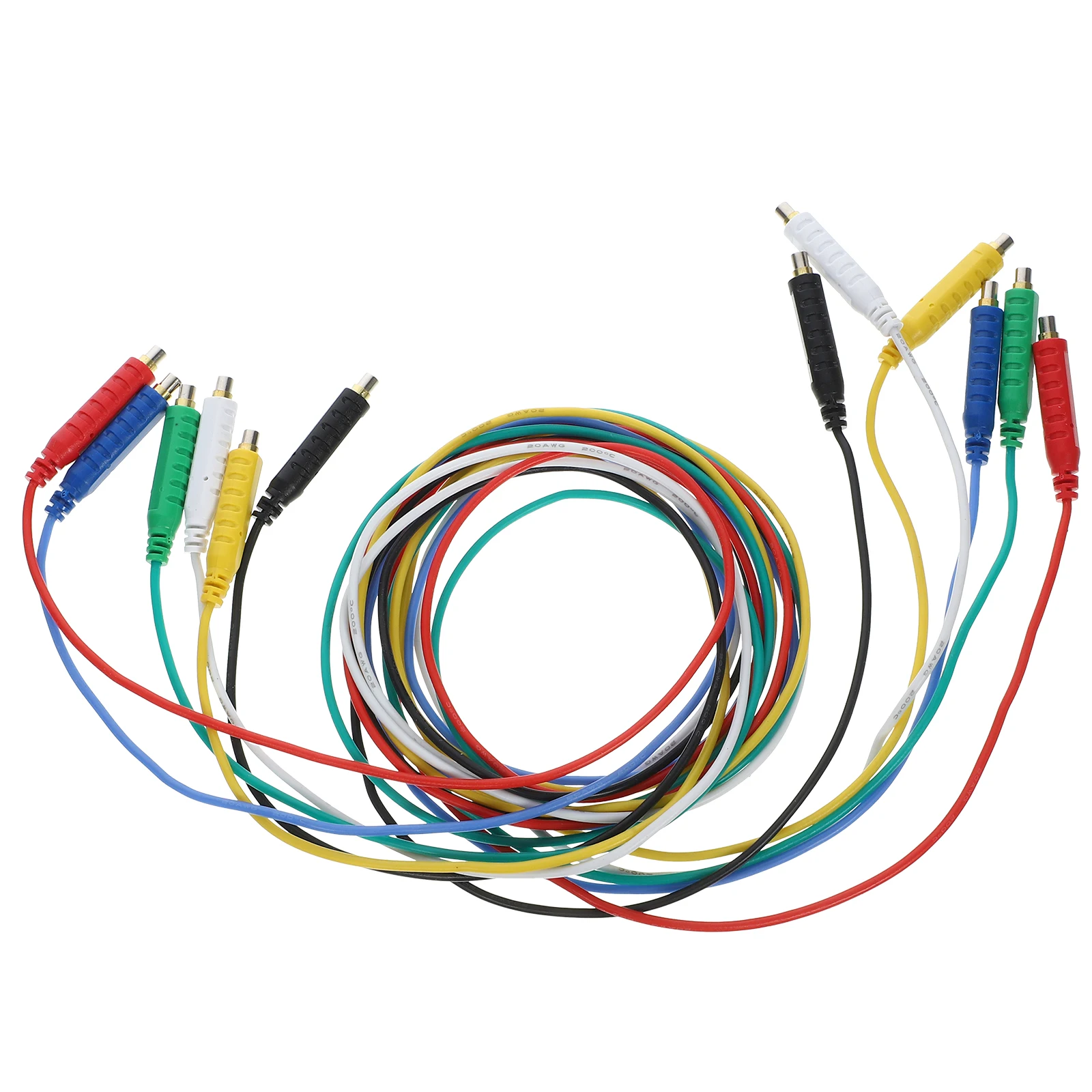 

6 Magnetic Test Leads 20AWG 30V AC 5A Soft Flexible Silicone Jumper Wires Multimeter Voltage Tester HVAC Tools