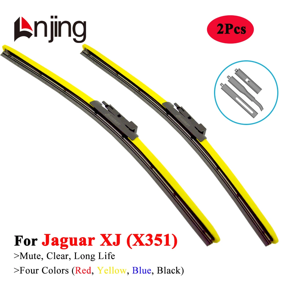 

LNJING Colorful Wiper Blades For Jaguar XJ X351 Sedan 2009 2010 2012 2015 2016 2018 2020 2021 2022 2023 Car Exterior Replacement