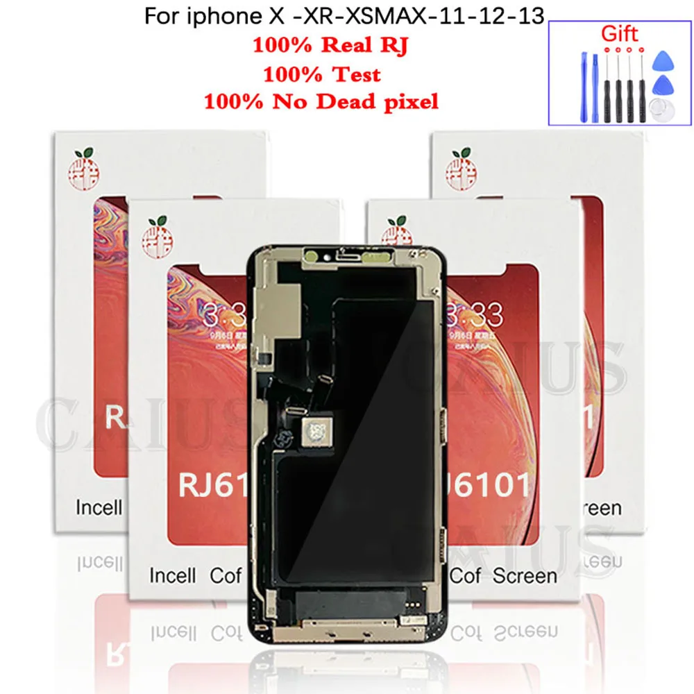 

RJ INCELL Display for IPhone X XS 11 12 12mini 12Pro Lcd Replacement Screen Display Digitizer for IPhone12 13 XS LCD