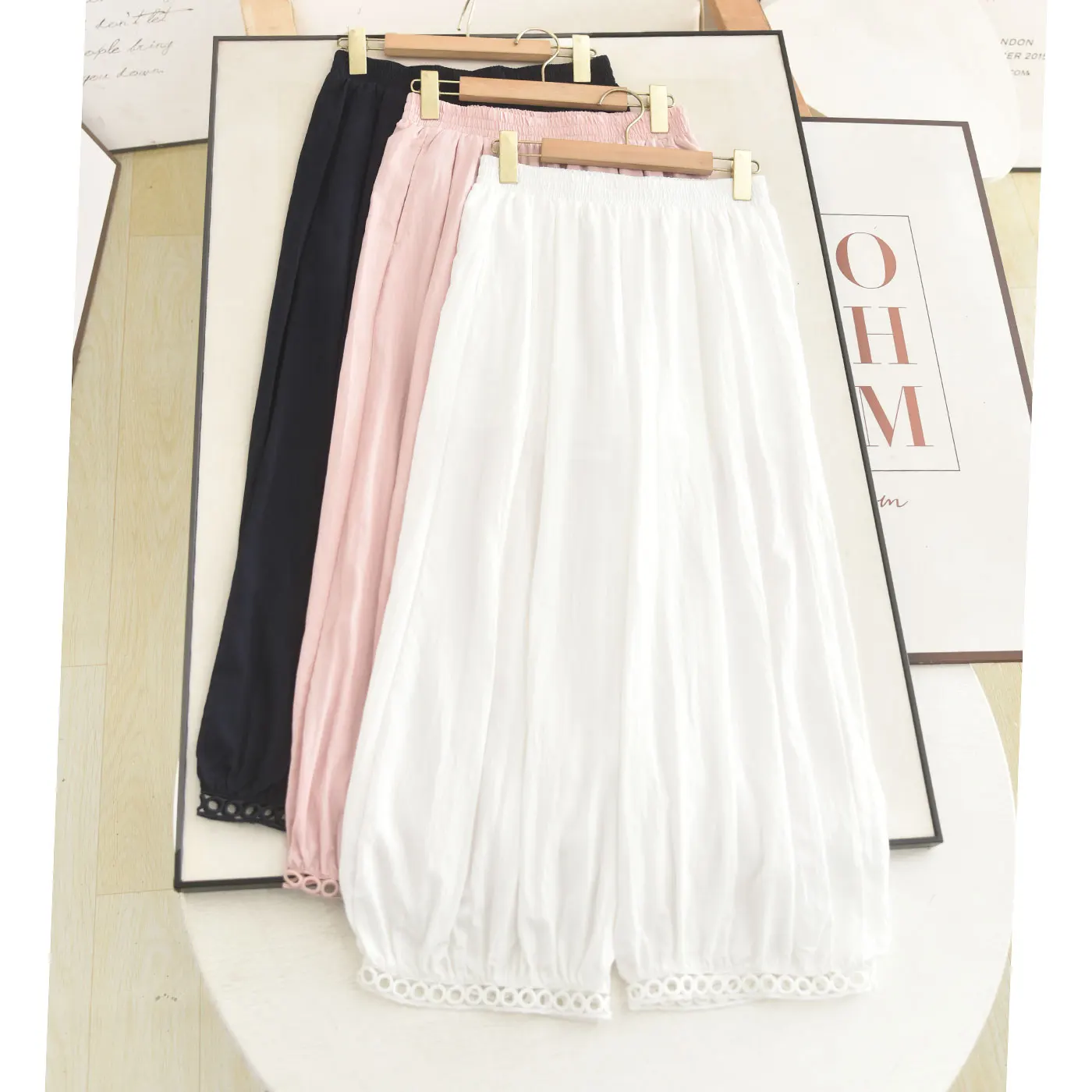 

Summer 2026 Women's Loose Wide Leg Pants Thin Style Casual Lantern Pants High Waist Other Material 100% Comfortable Loose Fit
