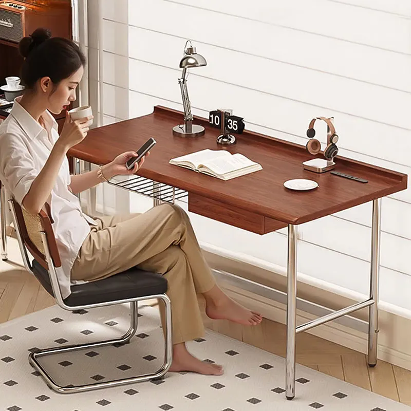 Medieval desk light luxury modern advanced sense learning computer desk bedroom home French desk long workbench
