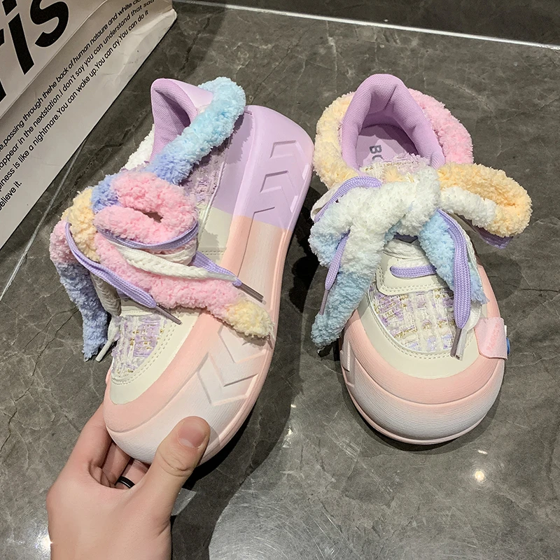 Damskie buty wulkanizowane Nowe Kawaii Lekkie, modne, wszechstronne buty na co dzień dla kobiet Platforma Zwięzłe damskie trampki