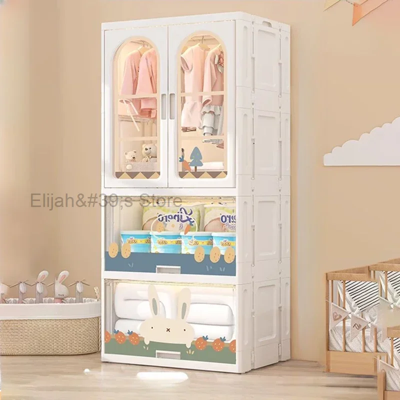 Bedroom Hangers Children Wardrobes Display Cabinet Clothes Children Wardrobes Girls Szafa Na Ubrania Home Furniture MR50CW