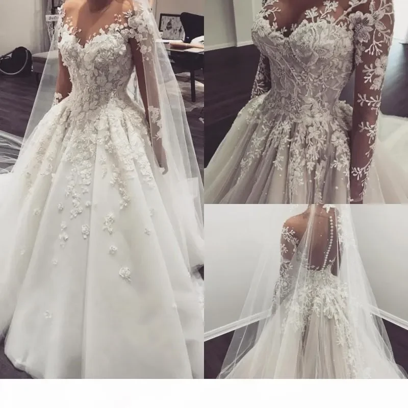 gorgeous-long-sleeves-wedding-dresses-with-3d-floral-applique-2024-illusion-covered-buttons-back-bridal-gowns-vestido-de-novia