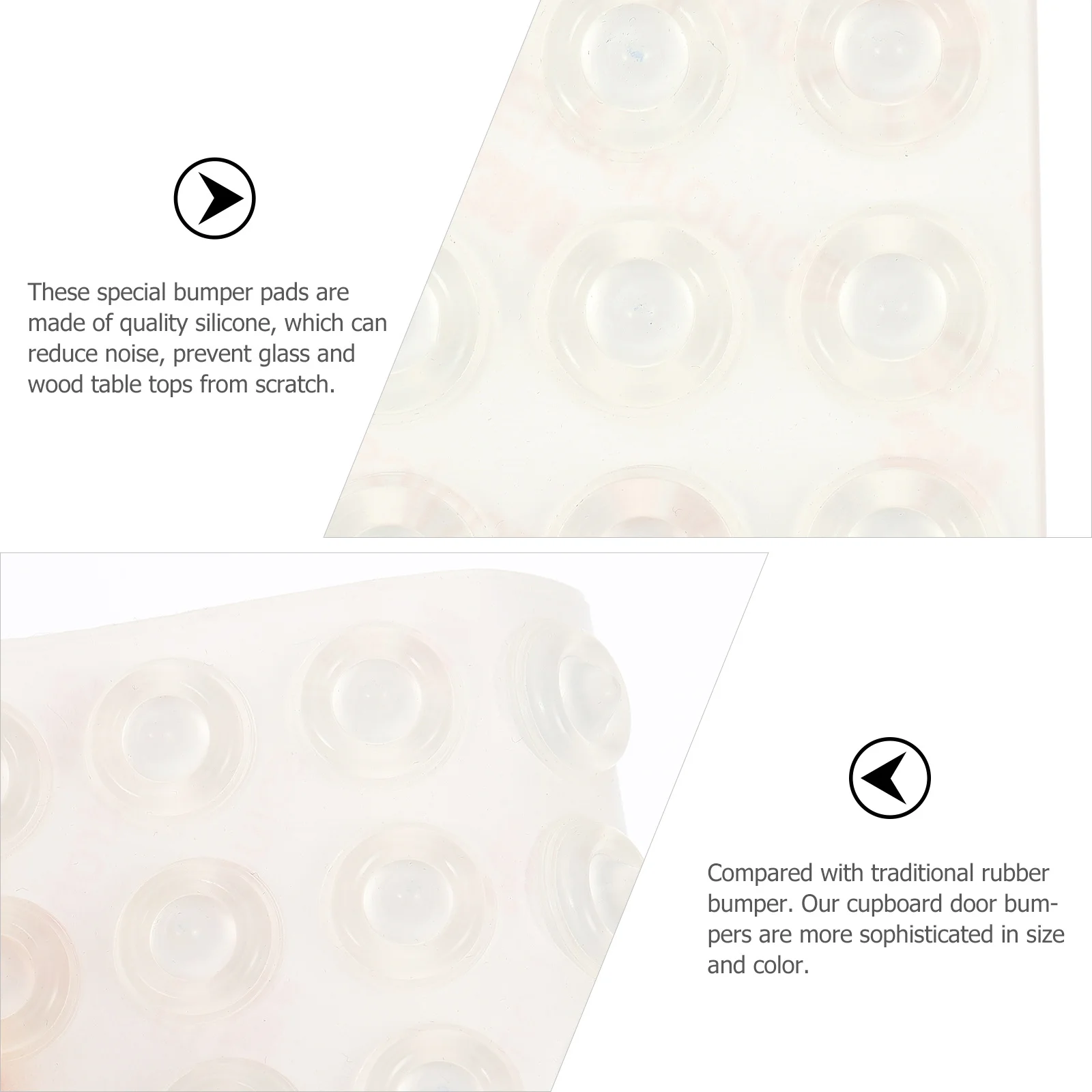 

250pcs Sound Dampening Pad Bumper Pads Clear Anti Collision Cabinet Door Drawer Noise Reducing Furniture Leg Protectors