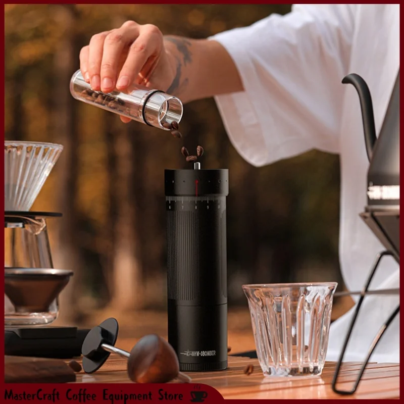 MHW 3ER Blades R3 Pro External Adjustment Manual Hand Coffee Grinder Portable Coffee Bean Grinder Travel Camping Home Use