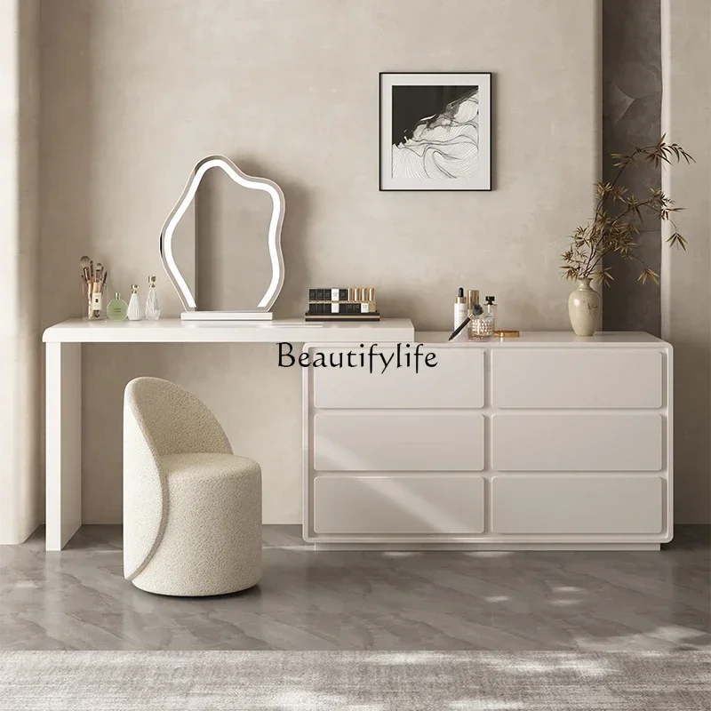 

*Dresser Douhui Cabinet Integrated Solid Wood Simple Modern Corner Paint Makeup Table