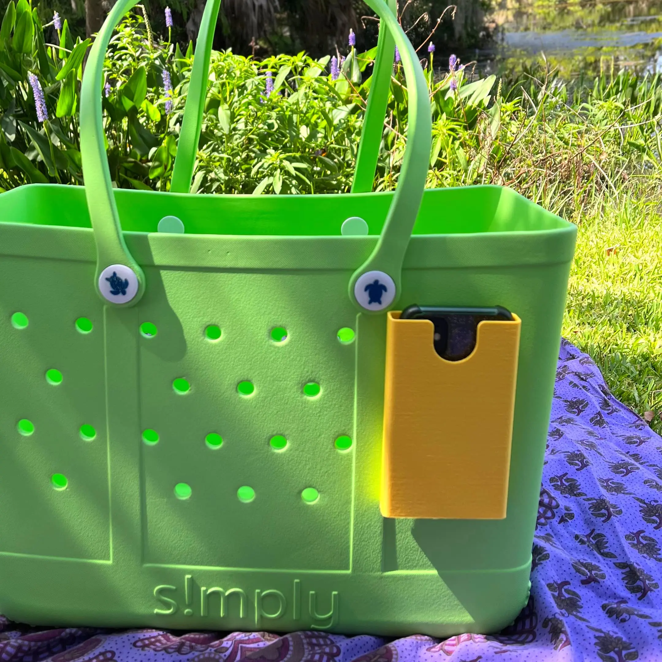 Accessoire de support de coque de téléphone pour sacs Bogg, étui en plastique, compatible avec tous les sacs fourre-tout de plage en caoutchouc,