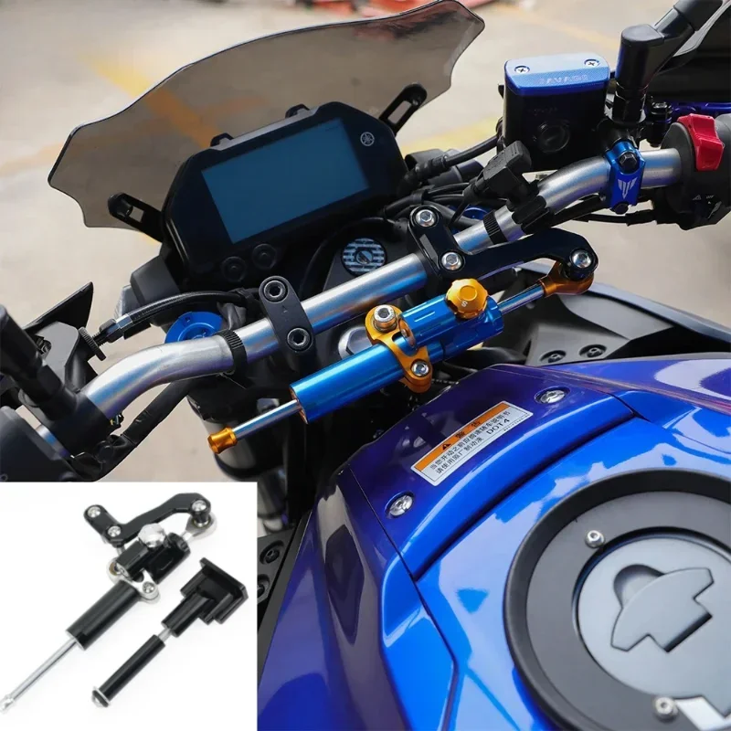 Für Yamaha MT03 Lenkungsdämpfungsstabilisator, Titan-Lineal-Dämpferhalterung, Rückwärtssicherheits-Befestigungscode, Motorradzubehör