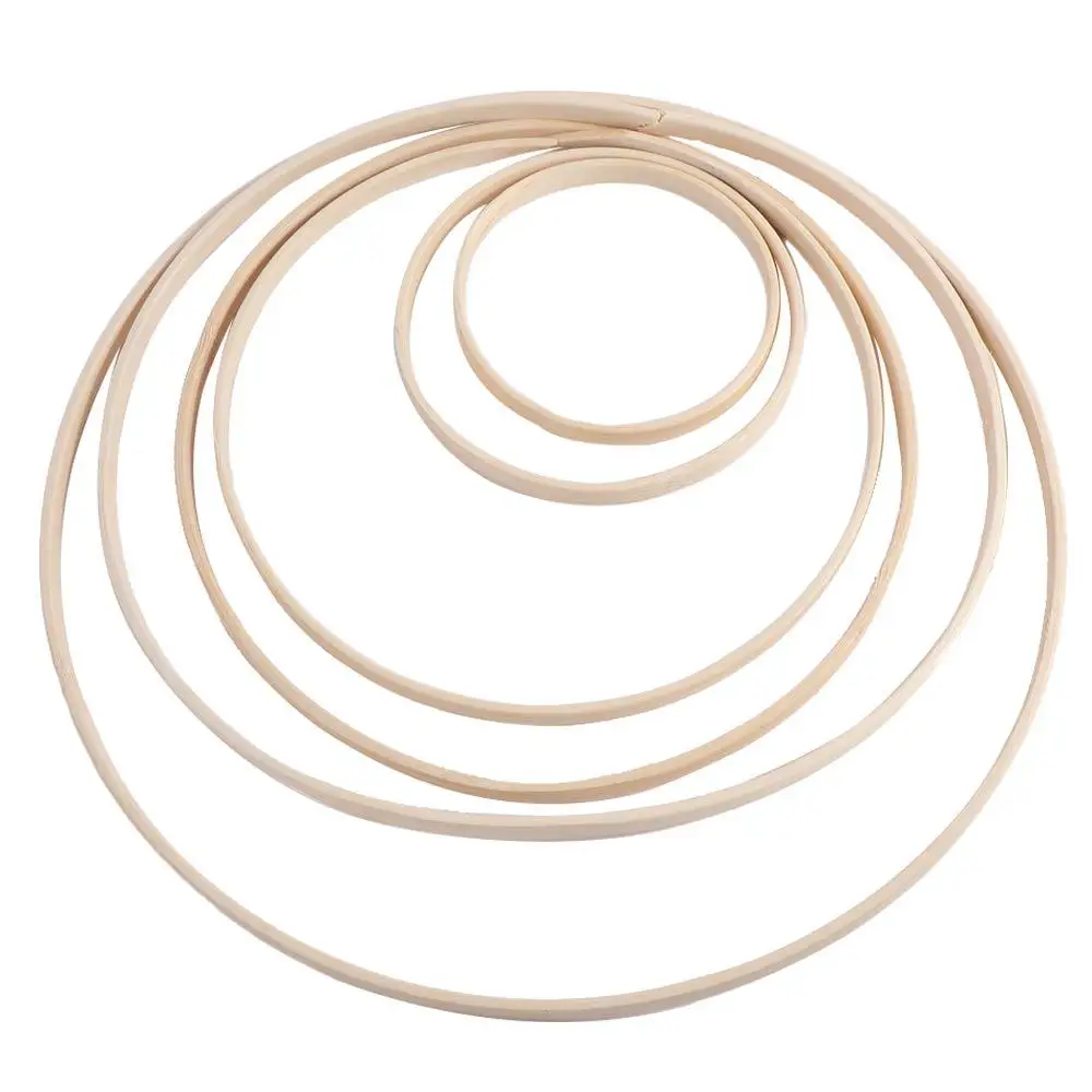 

DIY Craft Tools Round Bamboo Circle Hanging Bamboo Flower Wreath Ring 10-30cm Bamboo Hoop Frame Garden