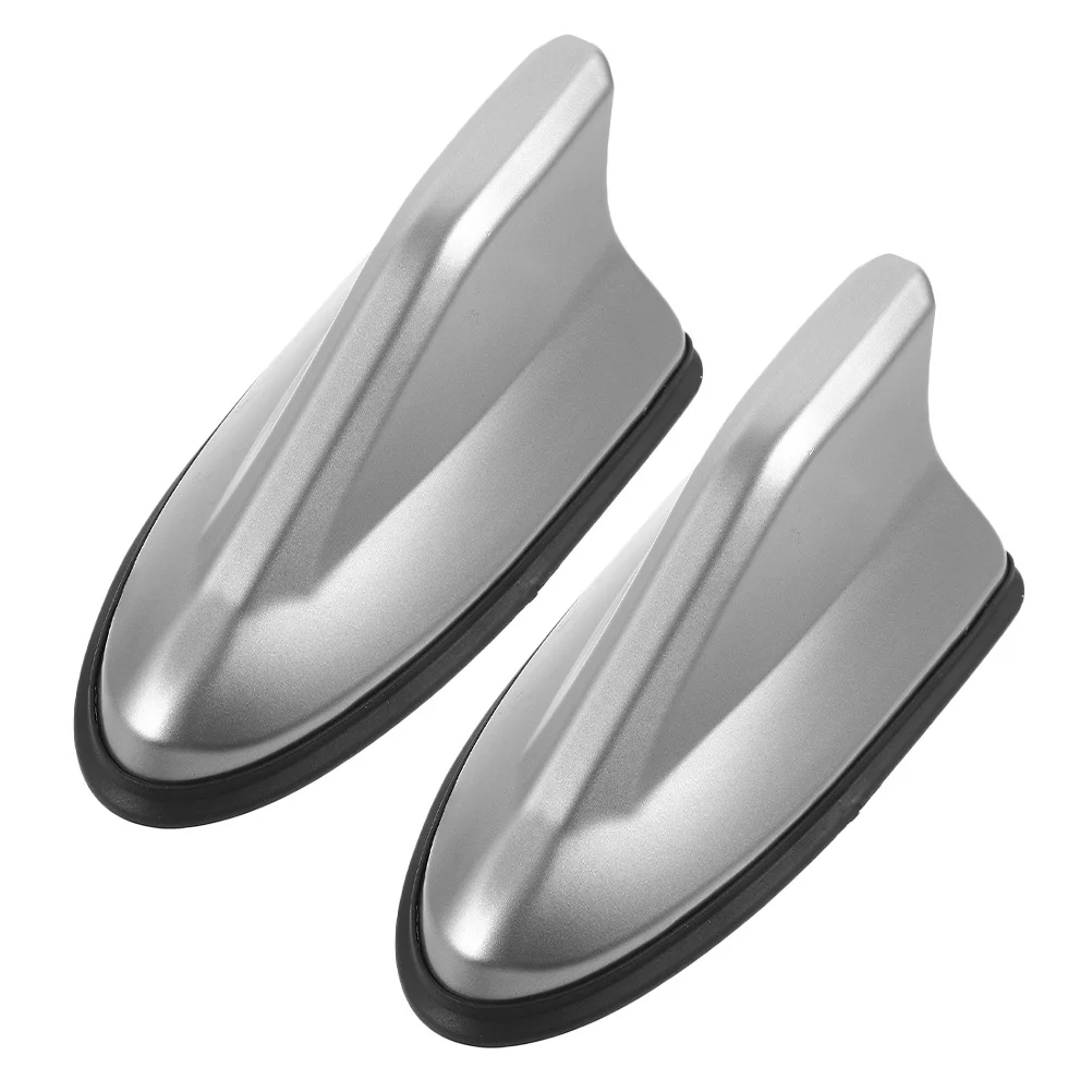 

2Pcs Universal Car Shark Fin Antenna Cover Waterproof Roof Antenna Base Decoration Car Signal Booster Accessories for Most Cars