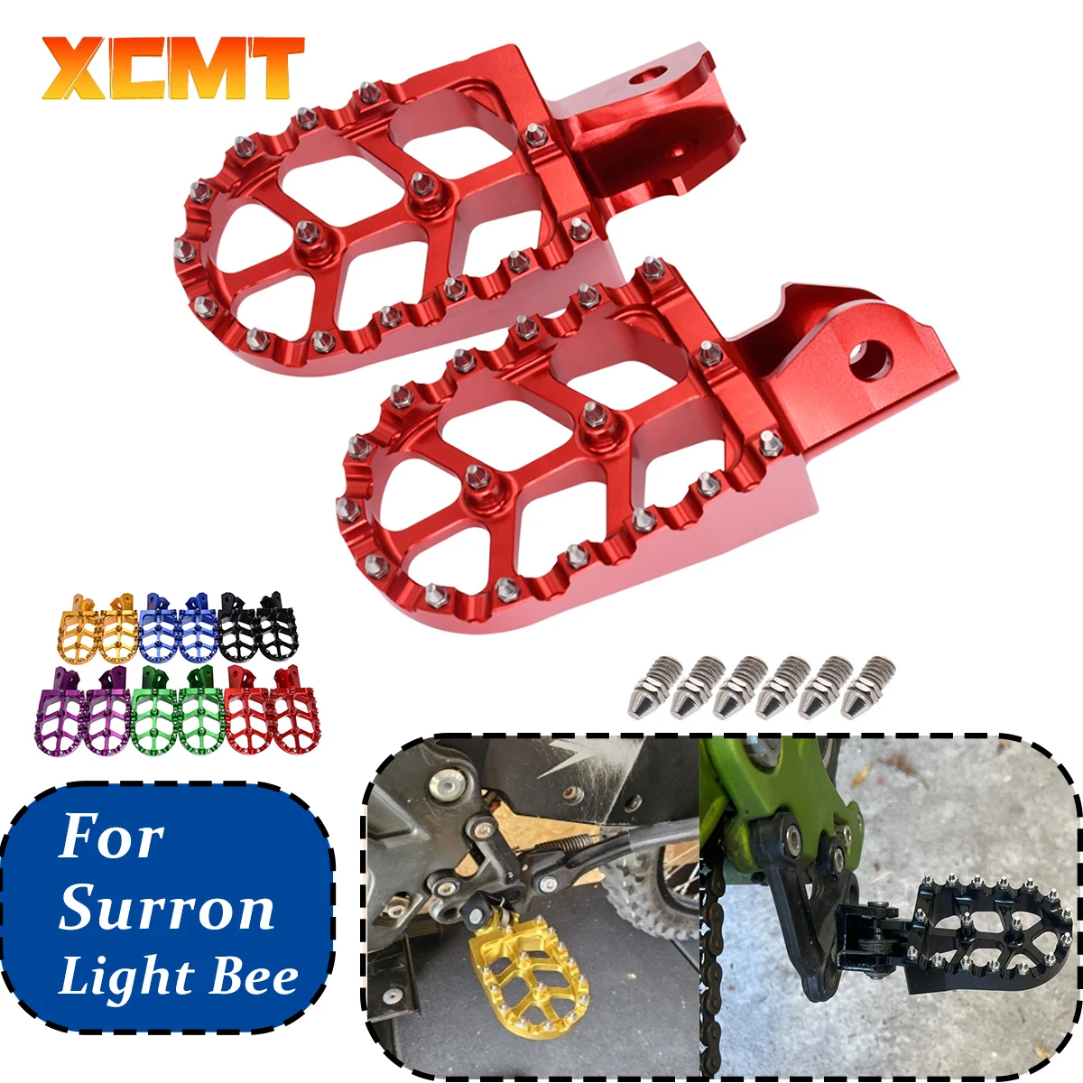 

Motorcycle Footpegs For Sur-Ron Sur Ron Surron X S Light Bee Off-Road Electric Vehicle Footrests Foot Pegs Rests Pedals Pad