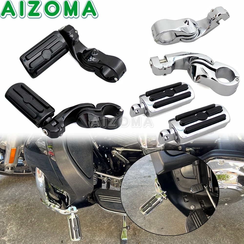 Universal Motorrad Autobahn Fußrasten Motors chutz halterung Fuß stütze 1.25 "32mm Crash Bar Fußrasten für Chopper Sporster Cruiser