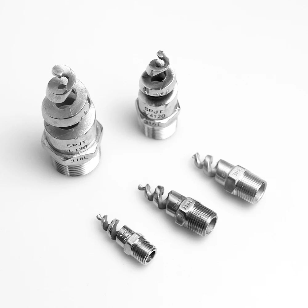 Huajue High-Power Jet Pool Blower Radiator High Flow Angle 1/4 Inch 90° BSPT External Thread Stainless Steel Spiral Nozzle